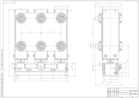 Чертеж вакуумного выключателя ВВ/TEL-10-20/1600-У2-70